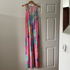 Lilly Pulitzer Maxi Dress Sz Large 100% cotton